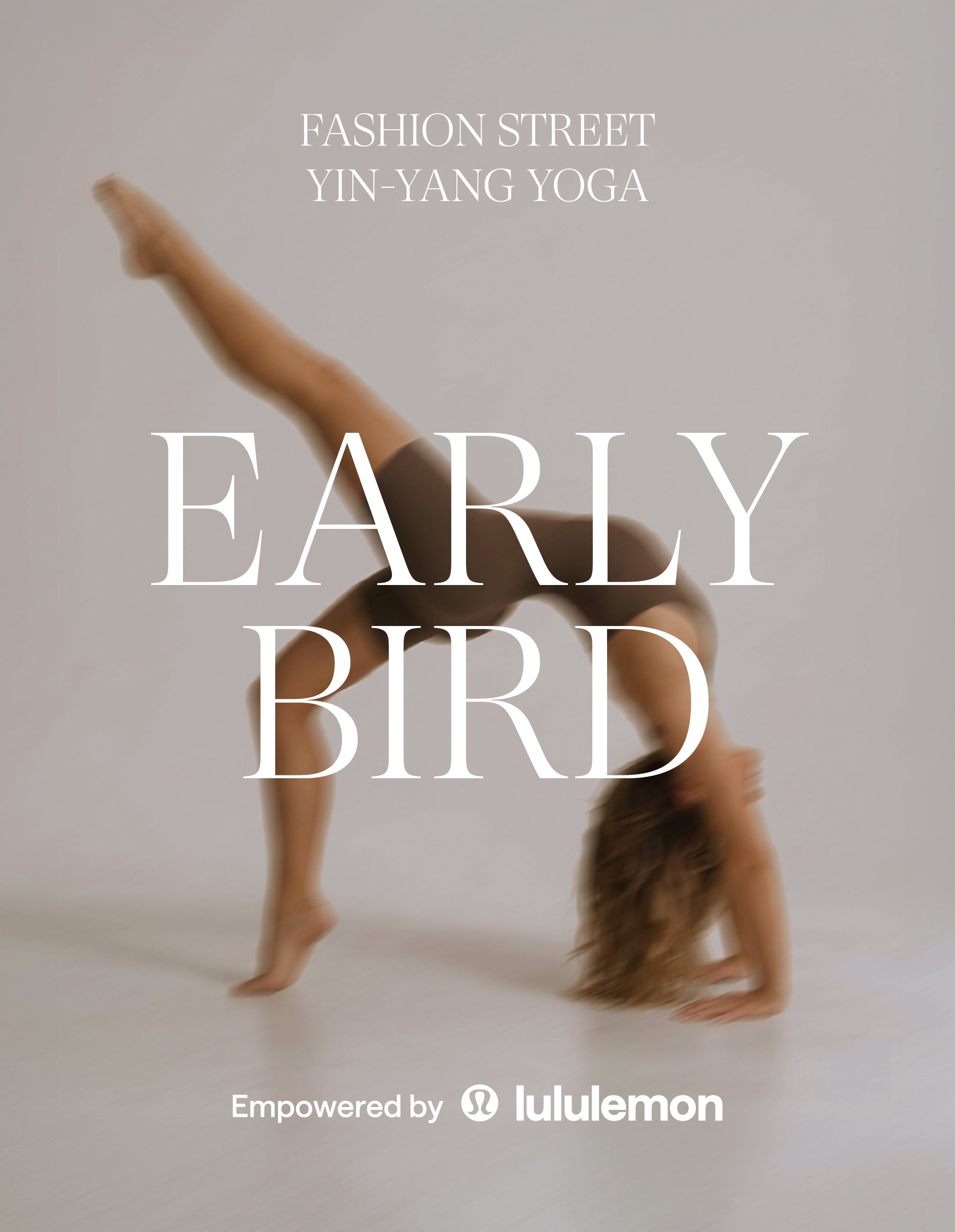 YIN-YANG YOGA EMPOWERED BY LULULEMON - EARLY BIRD JEGY (JÚNIUS 7-IG)