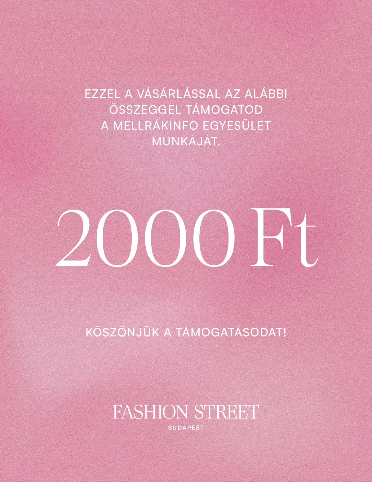TÁMOGATÓI JEGY - 2000 Ft