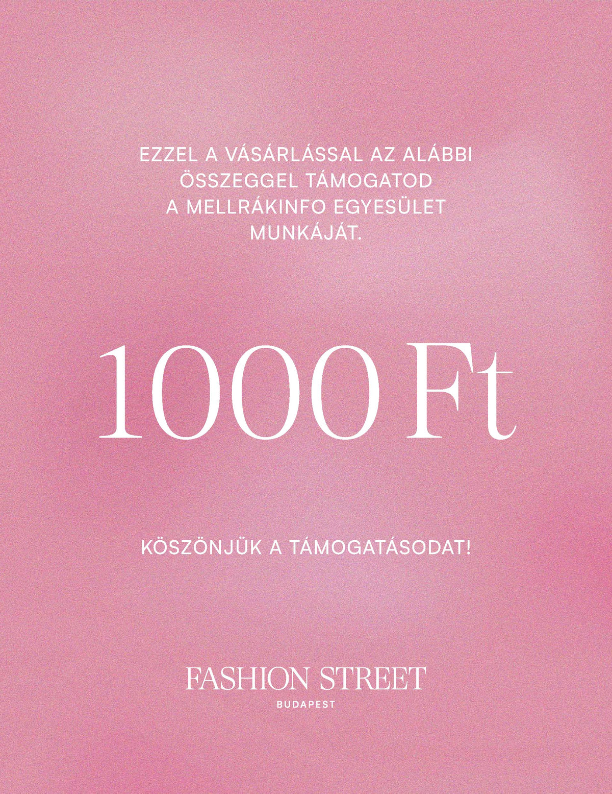 TÁMOGATÓI JEGY - 1000 Ft